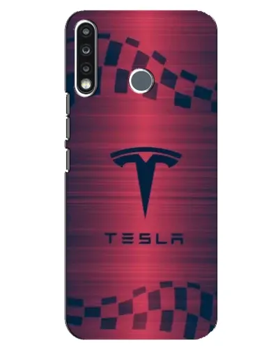 Чехол для TECNO Spark 4 с картинкой «Тесла красный карбон» Чехол для TECNO Spark 4 с картинкой «Тесла красный карбон»
