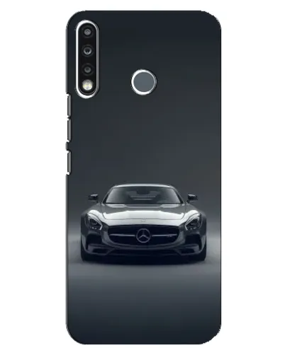 Чехол для TECNO Spark 4 с картинкой «Mercedes на черном»