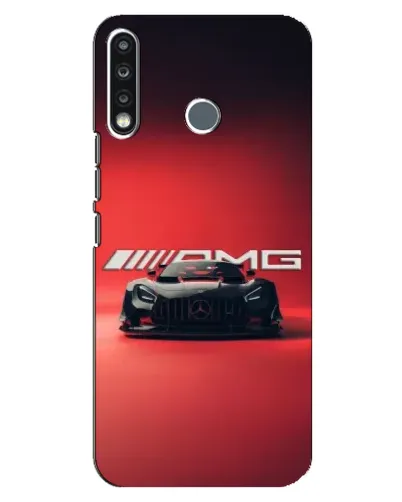 Чехол для TECNO Spark 4 с картинкой «Mercedes AMG — красная линия»