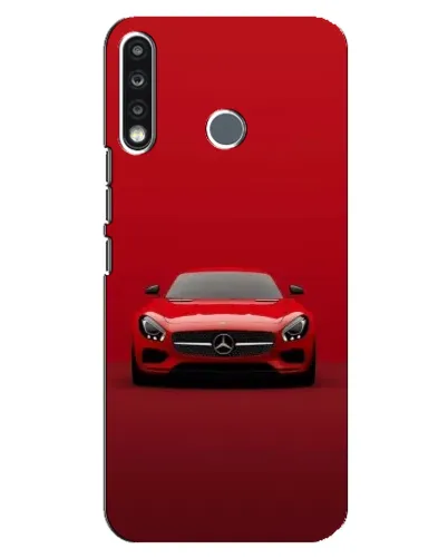 Чехол для TECNO Spark 4 с картинкой «Красный Mercedes AMG»
