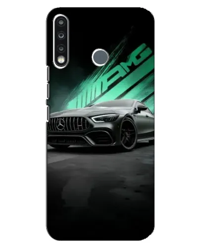 Чехол для TECNO Spark 4 с картинкой «Темный Mercedes AMG»