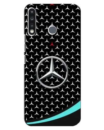 Чехол для TECNO Spark 4 с картинкой «Mercedes — бирюзовый акцент»