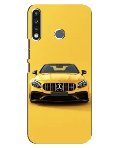 Чехол для TECNO Spark 4 с картинкой «Желтый Mercedes GT»