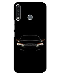 Чехол для TECNO Spark 4 с картинкой «Audi — ночной контур»
