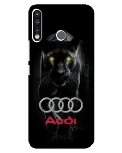 Чехол для TECNO Spark 4 с картинкой «Пантера и Audi»