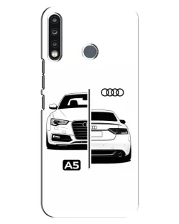 Чехол для TECNO Spark 4 с картинкой «Audi — контрастный дизайн»