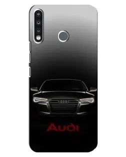 Чехол для TECNO Spark 4 с картинкой «Audi — градиентный контур»