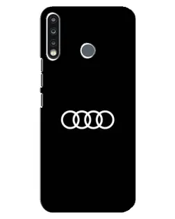 Чехол для TECNO Spark 4 с картинкой «Audi White Logo»
