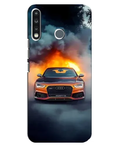Чехол для TECNO Spark 4 с картинкой «Audi в огненном дыму» Чехол для TECNO Spark 4 с картинкой «Audi в огненном дыму»