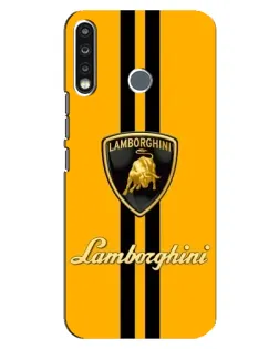 Чехол для TECNO Spark 4 с картинкой «Lamborghini Stripe желтый» Чехол для TECNO Spark 4 с картинкой «Lamborghini Stripe желтый»