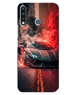 Чохол для TECNO Spark 4 з картинкою «Lamborghini червоний дим» Чохол для TECNO Spark 4 з картинкою «Lamborghini червоний дим»