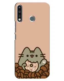 Чехол для TECNO Spark 4 с картинкой «Кофейный Пушин»