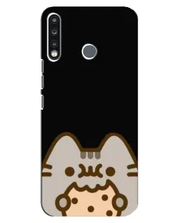 Чехол для TECNO Spark 4 с картинкой «Пушин на черном»