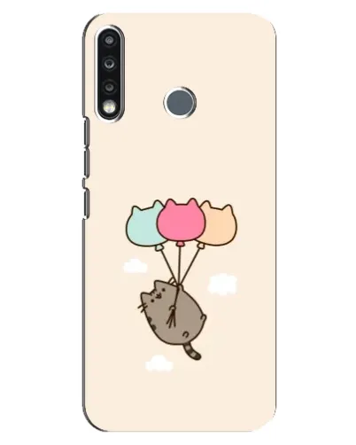 Чехол для TECNO Spark 4 с картинкой «Пушин на шариках»