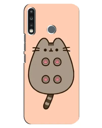 Чехол для TECNO Spark 4 с картинкой «Пушин пузиком кверху»