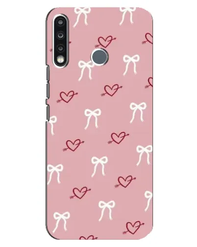 Чохол для TECNO Spark 4 з картинкою «Серця та банти» Чохол для TECNO Spark 4 з картинкою «Серця та банти»