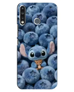 Чехол для TECNO Spark 4 с картинкой «Стич и голубика» Чехол для TECNO Spark 4 с картинкой «Стич и голубика»