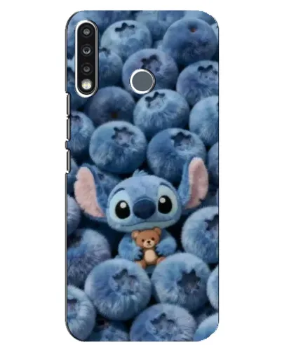 Чехол для TECNO Spark 4 с картинкой «Стич и голубика» Чехол для TECNO Spark 4 с картинкой «Стич и голубика»