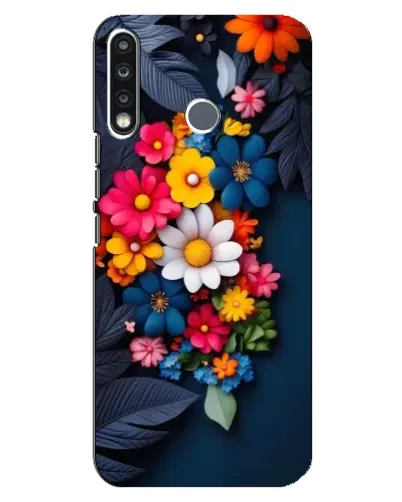 Чехол для TECNO Spark 4 с картинкой «Цветочная феерия»