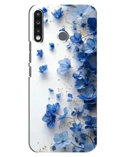 Чехол для TECNO Spark 4 с картинкой «Голубой цветочный каскад» Чехол для TECNO Spark 4 с картинкой «Голубой цветочный каскад»