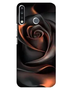 Чехол для TECNO Spark 4 с картинкой «Шелковая черная роза» Чехол для TECNO Spark 4 с картинкой «Шелковая черная роза»