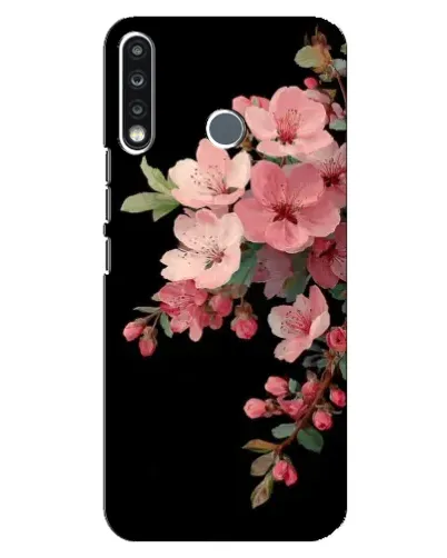 Чехол для TECNO Spark 4 с картинкой «Розовая ветка сакуры»