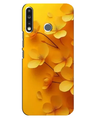 Чехол для TECNO Spark 4 с картинкой «Золотые лепестки»
