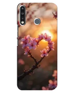 Чехол для TECNO Spark 4 с картинкой «Розовый цвет сердце на фоне заката» Чехол для TECNO Spark 4 с картинкой «Розовый цвет сердце на фоне заката»