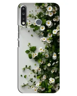 Чехол для TECNO Spark 4 с картинкой «Ветка мелких белых цветов» Чехол для TECNO Spark 4 с картинкой «Ветка мелких белых цветов»