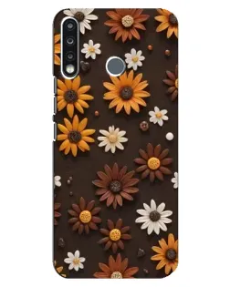 Чехол для TECNO Spark 4 с картинкой «Узор из маленьких подсолнухов» Чехол для TECNO Spark 4 с картинкой «Узор из маленьких подсолнухов»