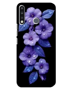 Чехол для TECNO Spark 4 с картинкой «Фиолетовые цветы с росою» Чехол для TECNO Spark 4 с картинкой «Фиолетовые цветы с росою»