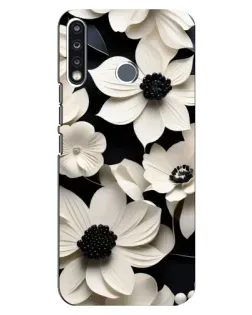 Чехол для TECNO Spark 4 с картинкой «Объемные белые цветы» Чехол для TECNO Spark 4 с картинкой «Объемные белые цветы»