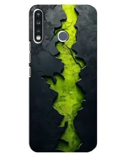 Чехол для TECNO Spark 4 с картинкой «Салатовый разлом скалы»