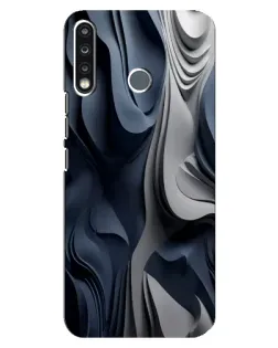 Чехол для TECNO Spark 4 с картинкой «Объемные синие складки» Чехол для TECNO Spark 4 с картинкой «Объемные синие складки»
