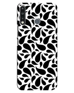 Чехол для TECNO Spark 4 с картинкой «Контрастные черные капли» Чехол для TECNO Spark 4 с картинкой «Контрастные черные капли»