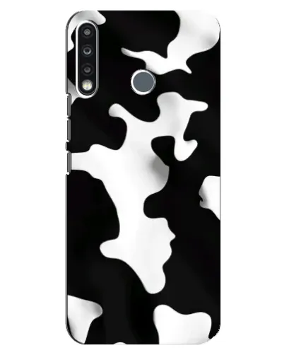 Чехол для TECNO Spark 4 с картинкой «Черно-белое пятно»
