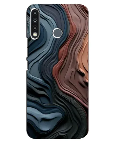 Чехол для TECNO Spark 4 с картинкой «Цветные волны каньона»