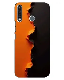 Чехол для TECNO Spark 4 с картинкой «Оранжевый разлом» Чехол для TECNO Spark 4 с картинкой «Оранжевый разлом»