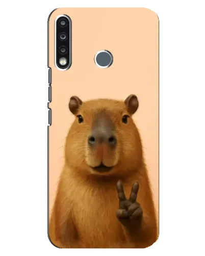 Чехол для TECNO Spark 4 с картинкой «Капибара виктория»
