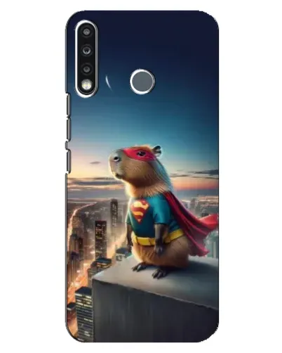 Чехол для TECNO Spark 4 с картинкой «Капи-мен супергерой»