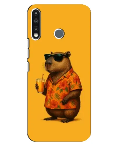Чехол для TECNO Spark 4 с картинкой «Капибара на отдыхе»