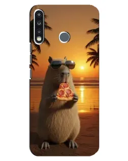 Чехол для TECNO Spark 4 с картинкой «Капибара с пиццей» Чехол для TECNO Spark 4 с картинкой «Капибара с пиццей»