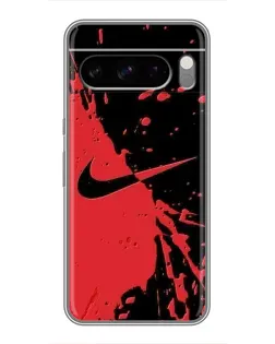 Чехол для TECNO Spark 40 5G с картинкой «Красные брызги Nike»