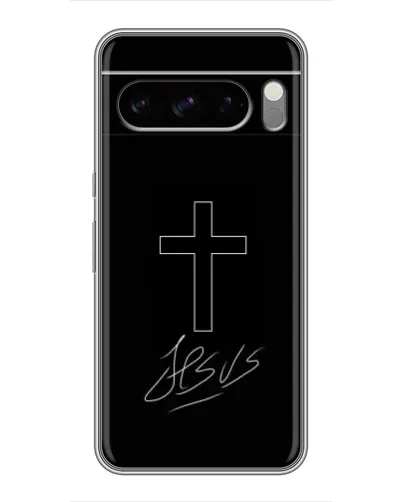 Чехол для TECNO Spark 40 5G с картинкой «Графический крест Jesus» Чехол для TECNO Spark 40 5G с картинкой «Графический крест Jesus»