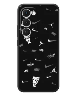 Чохол для TECNO Spark 40 Pro Plus з картинкою «Nike Black Pattern» Чохол для TECNO Spark 40 Pro Plus з картинкою «Nike Black Pattern»