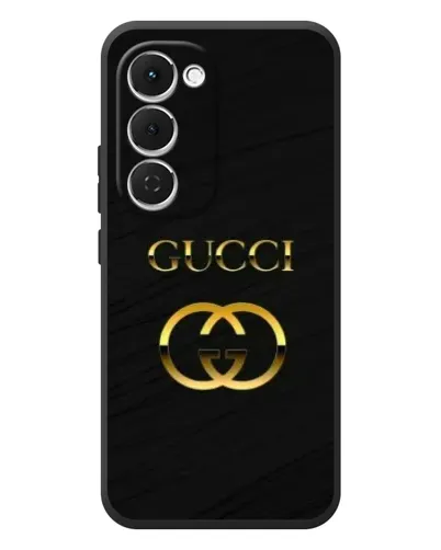 Чехол для TECNO Spark 40 Pro Plus с картинкой «Золотой логотип Gucci»