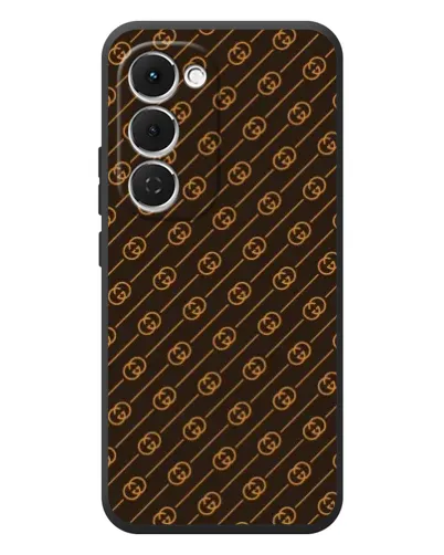 Чехол для TECNO Spark 40 Pro Plus с картинкой «Gucci — золотые диагонали»