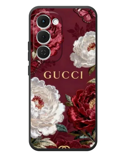 Чехол для TECNO Spark 40 Pro Plus с картинкой «Gucci — бордовые розы» Чехол для TECNO Spark 40 Pro Plus с картинкой «Gucci — бордовые розы»
