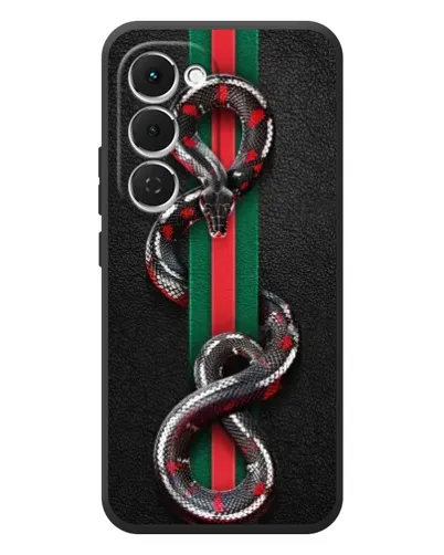 Чехол для TECNO Spark 40 Pro Plus с картинкой «Gucci — змея на полосе» Чехол для TECNO Spark 40 Pro Plus с картинкой «Gucci — змея на полосе»