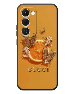 Чехол для TECNO Spark 40 Pro Plus с картинкой «Gucci — золотые бабочки»
